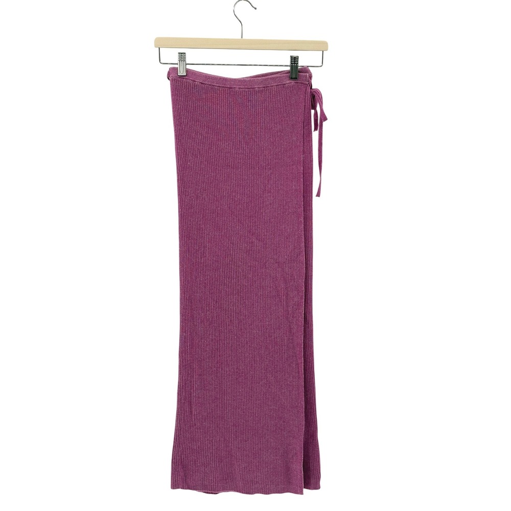 Free People Midi Skirt Wrap Women Size XS Pink Ribbed Beach